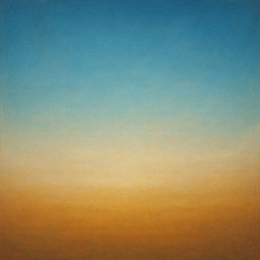 Celestial Azure & Warm Ochre Equilibrium No. 4 Oil Painting 100% Hand Painted Oil on Belgian Linen Canvas, Original Fine Art Wall Decor