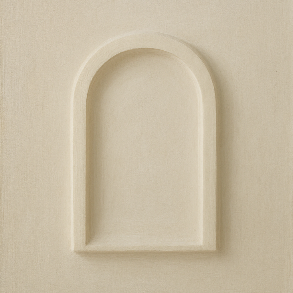 Textured Monolithic Plaster Arch No. 9 - Modern Fine Art Oil Painting - View 1