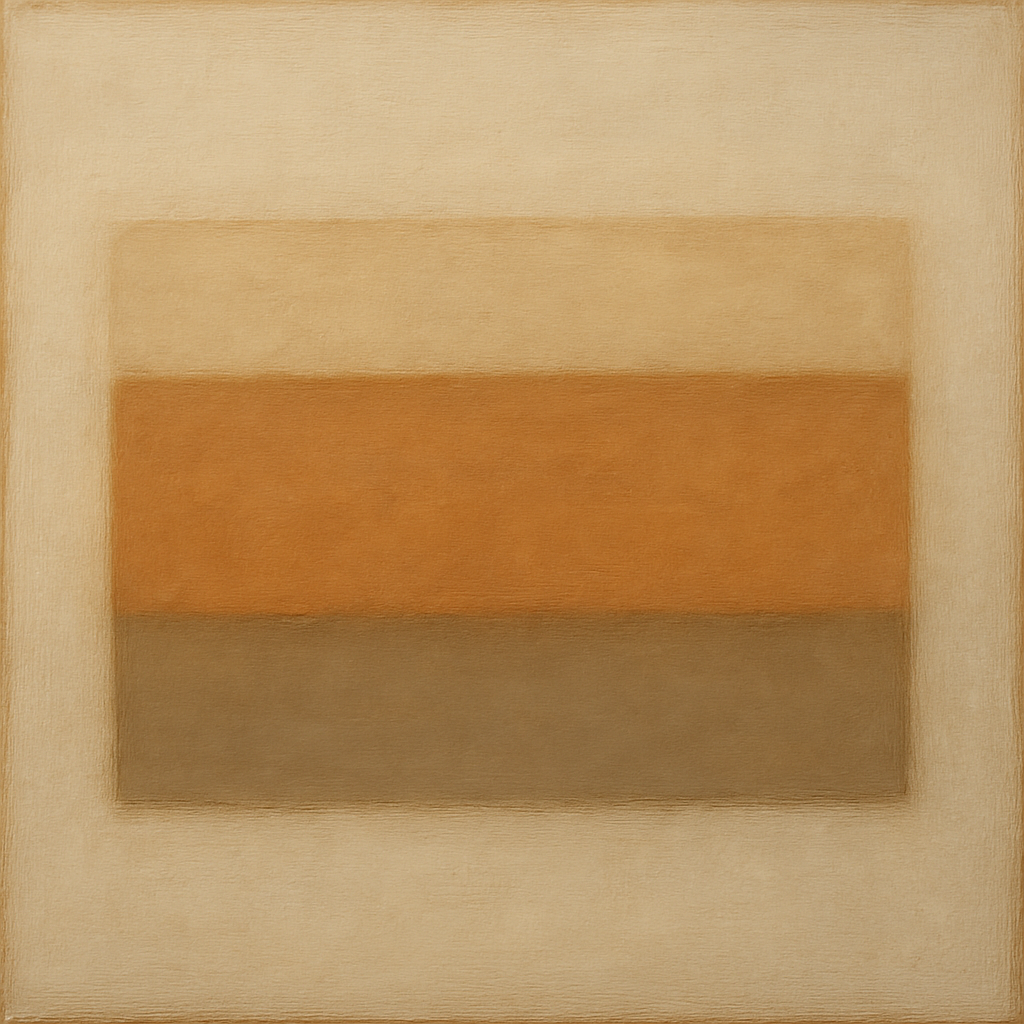 Aged Plaster & Sand Horizon No. 2 - Modern Fine Art Oil Painting - View 1