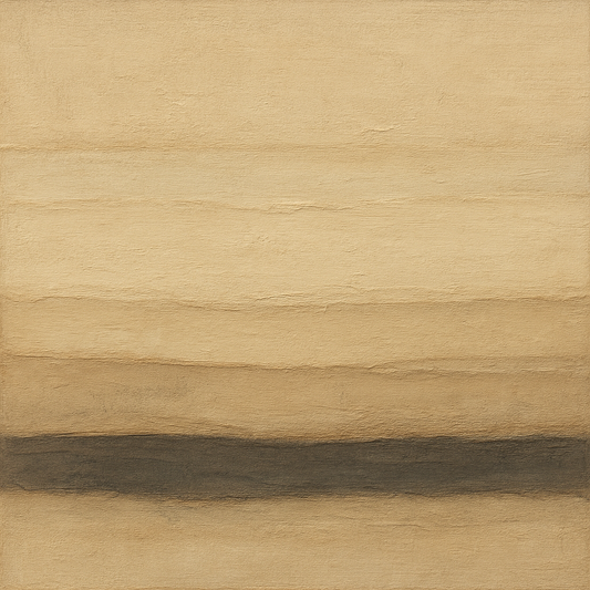 Raw Limestone Horizon & Washed Linen No. 27 Oil Painting - View 1