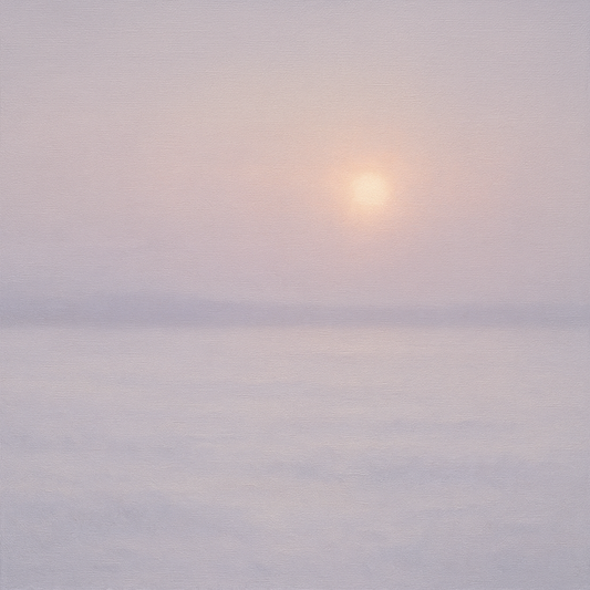 Winter Dawn Frost & Pale Silver Light No. 10 Oil Painting 100% Hand Painted Oil on Belgian Linen Canvas, Original Fine Art Wall Decor
