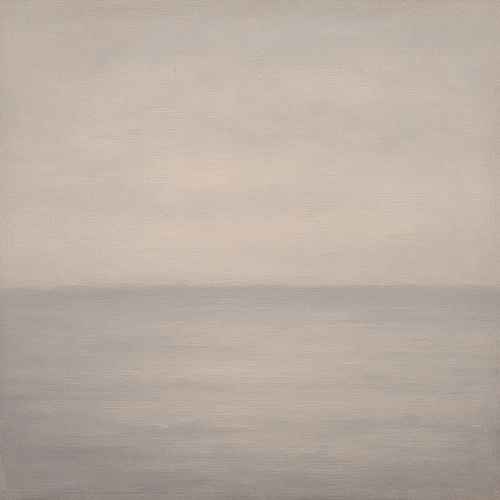 Monochrome Ocean Silence No. 5 - Modern Fine Art Oil Painting - View 1