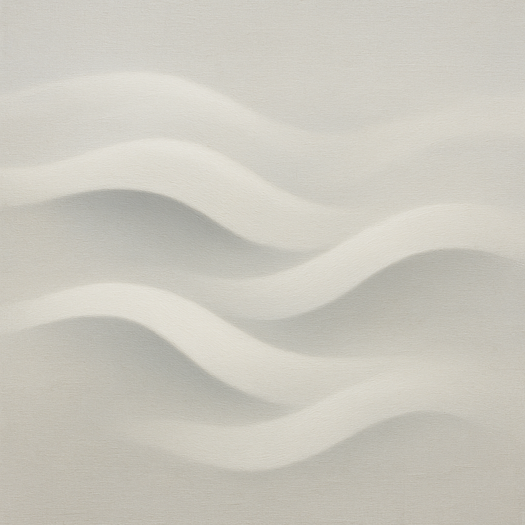 Monochrome Wave Relief No. 2 - Modern Fine Art Oil Painting - View 1