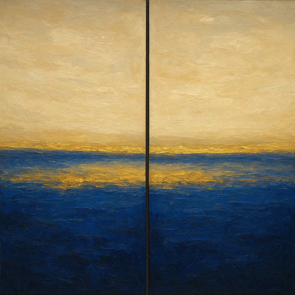 Elysian Horizon Diptych Pairing No. 3 Oil Painting - 100% Hand-Painted Master Oil Painting