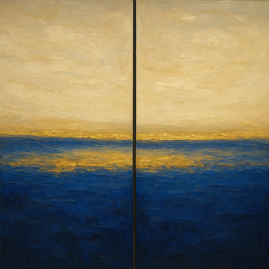 Elysian Horizon Diptych Pairing No. 3 Oil Painting - 100% Hand-Painted Master Oil Painting