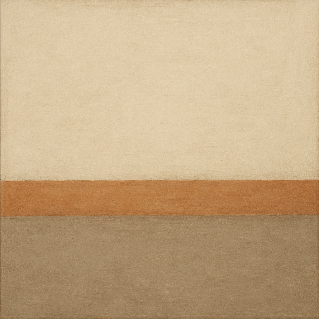 Aged Plaster & Sand Horizon No. 2 - Modern Fine Art Oil Painting - View 1