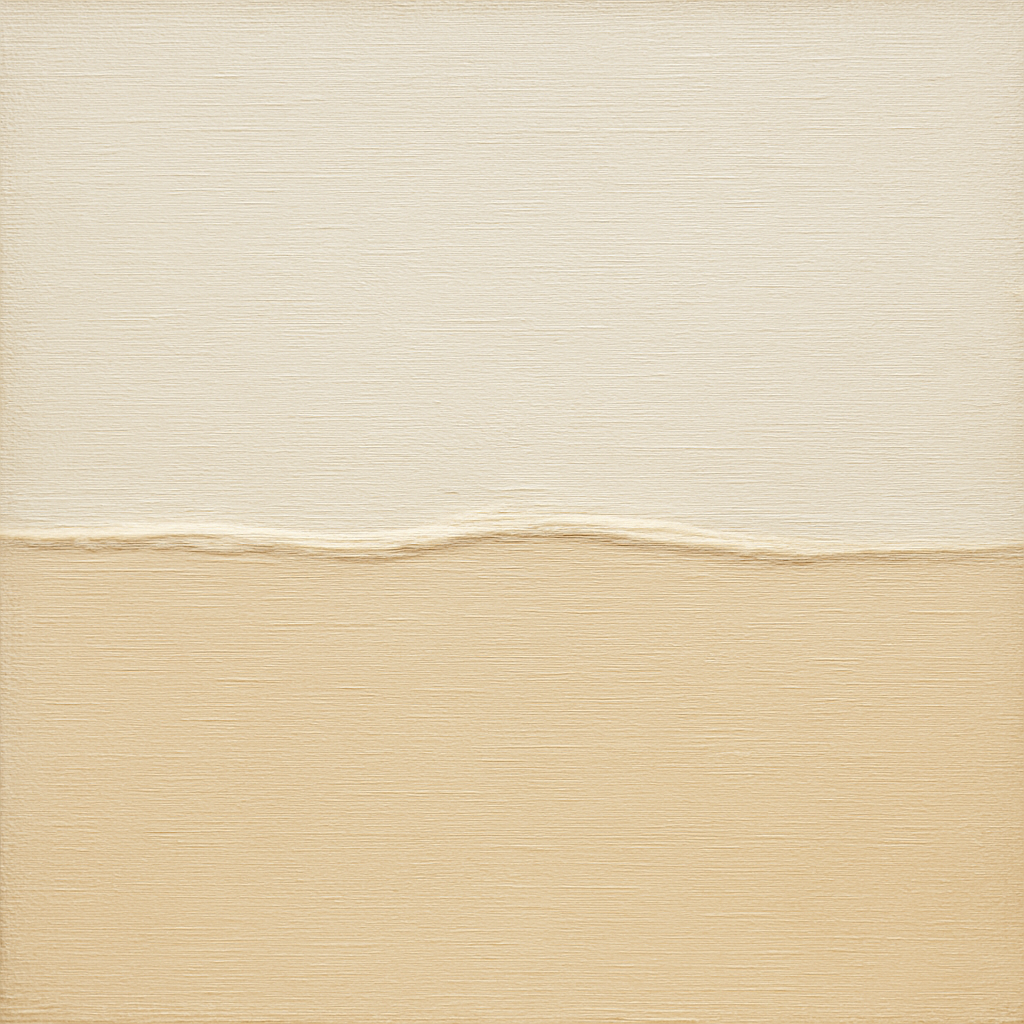 Minimalist White Horizon Band No. 7 - Modern Fine Art Oil Painting - View 1