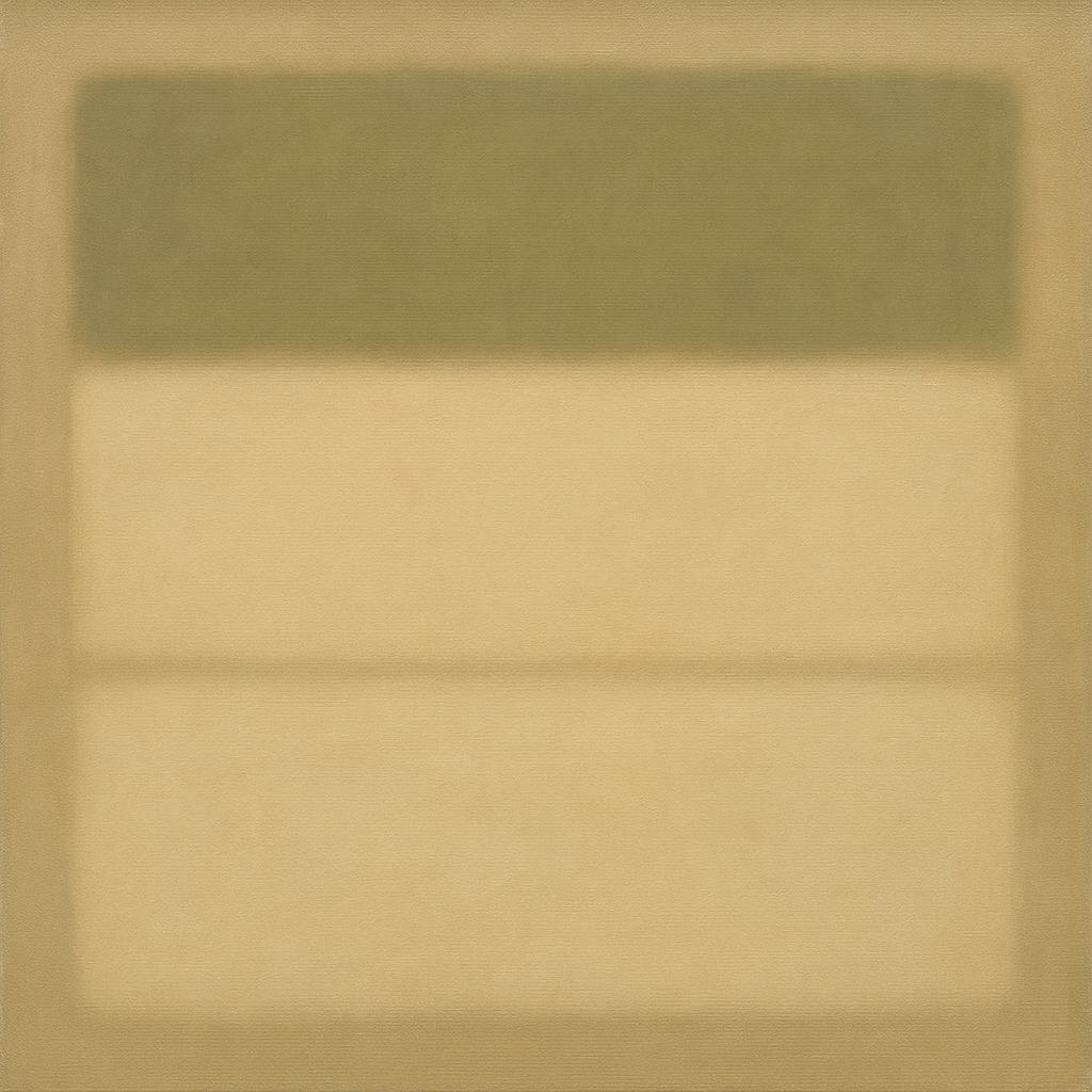 Sage Olive & Pale Sandstone Minimalist Harmony No. 9 Oil Painting 100% Hand Painted Oil on Belgian Linen Canvas, Original Fine Art Wall Decor