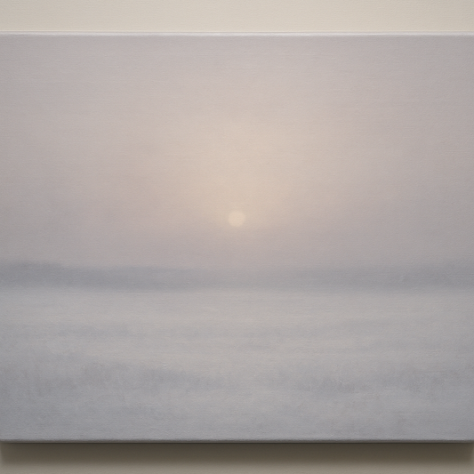 Winter Dawn Frost & Pale Silver Light No. 21 Oil Painting - View 1