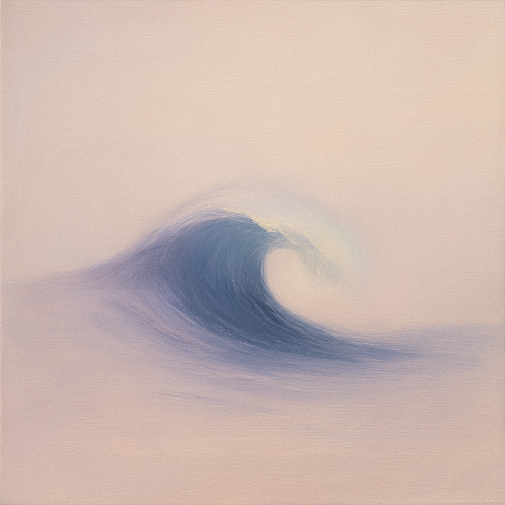 Single Wave Crest in Morning Light No. 4 - Modern Fine Art Oil Painting - View 1