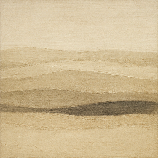 Raw Limestone Horizon & Washed Linen No. 20 Oil Painting 100% Hand Painted Oil on Belgian Linen Canvas, Original Fine Art Wall Decor
