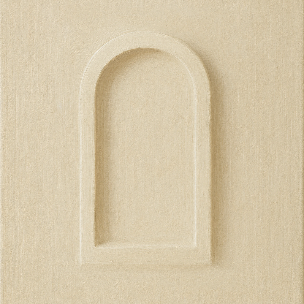 Textured Monolithic Plaster Arch No. 9 - Modern Fine Art Oil Painting - View 1