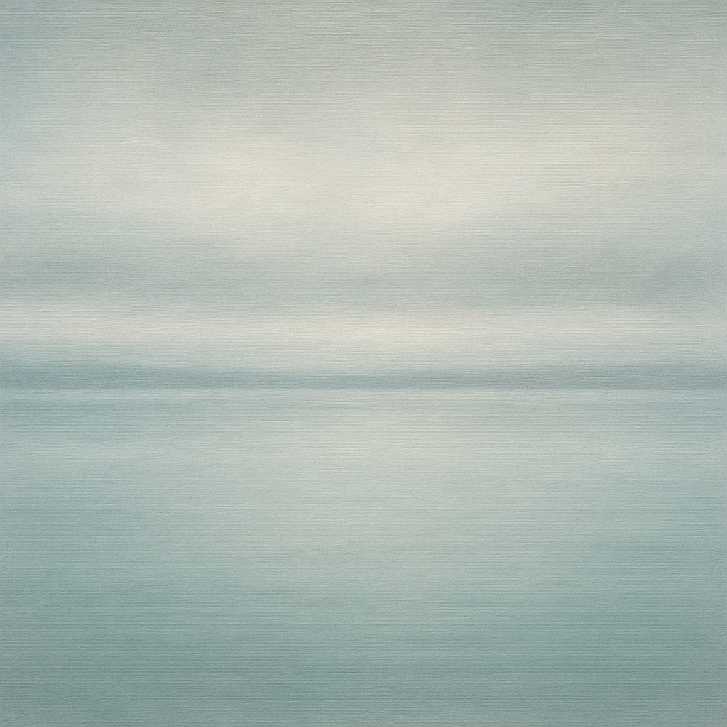 Glass Horizon over Quiet Arctic Waters No. 6 Oil Painting - View 1