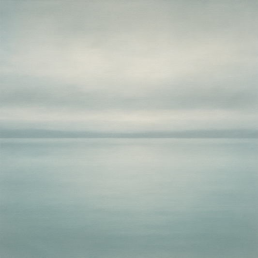 Glass Horizon over Quiet Arctic Waters No. 6 Oil Painting - View 1