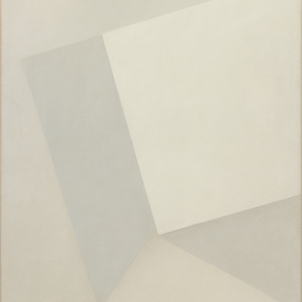 Architectural Stucco Geometry No. 3 - Modern Fine Art Oil Painting - View 1