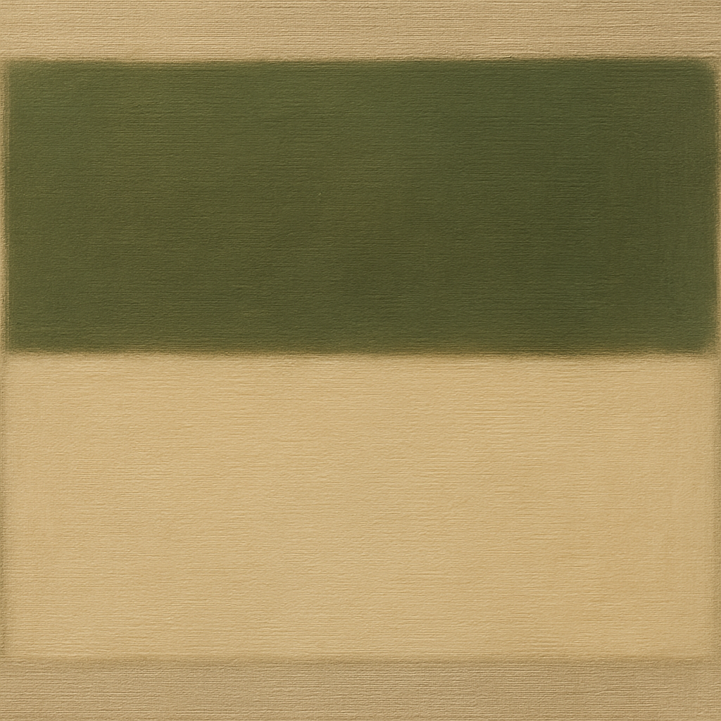 Sage Olive & Alabaster Balance No. 3 - Modern Fine Art Oil Painting - View 1