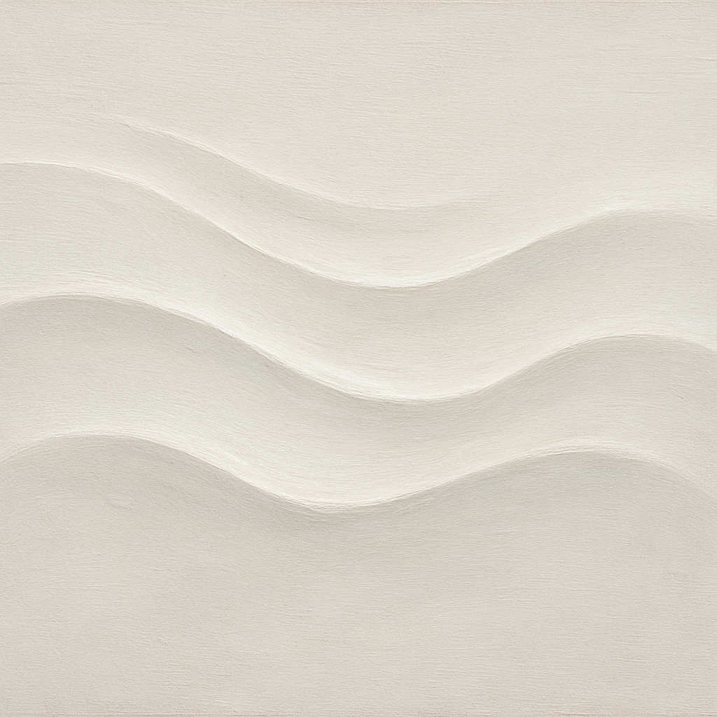 Monochrome Wave Relief No. 2 - Modern Fine Art Oil Painting - View 1