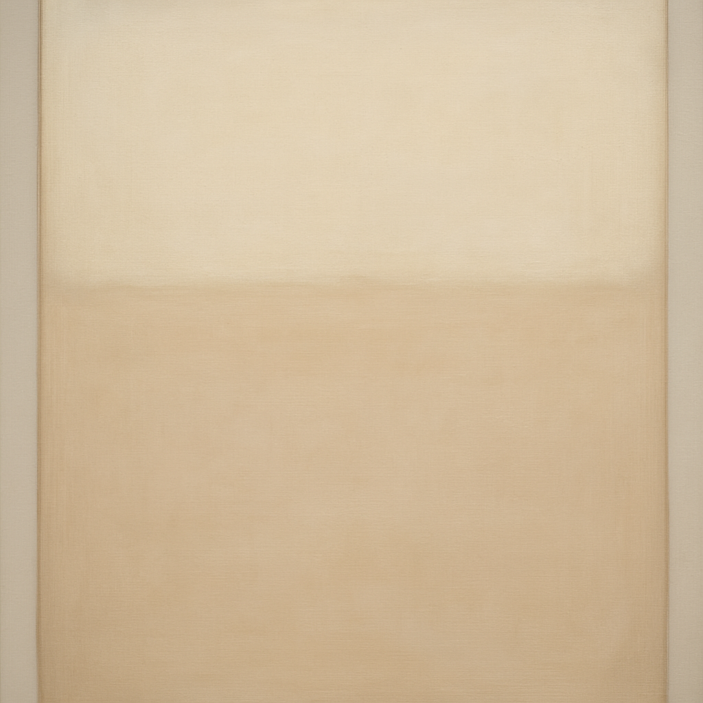 Oatmeal White & Pale Alabaster Monochrome Study No. 29 Oil Painting - View 1