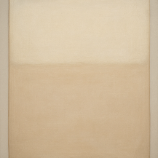 Oatmeal White & Pale Alabaster Monochrome Study No. 29 Oil Painting 100% Hand Painted Oil on Belgian Linen Canvas, Original Fine Art Wall Decor