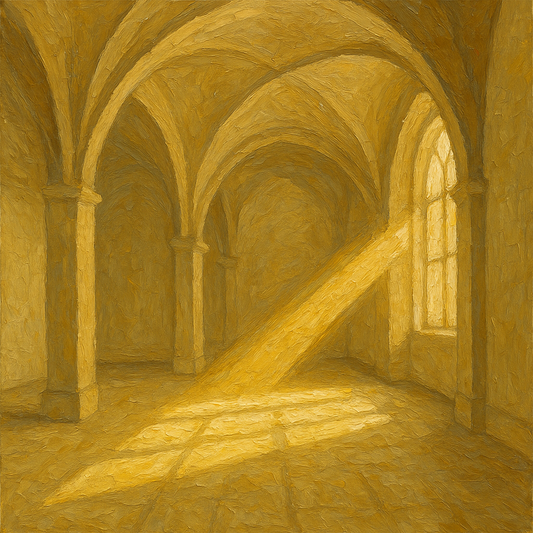 Modernist Vaulted Gallery Light Beam No. 5 Oil Painting - 100% Hand-Painted Master Oil Painting