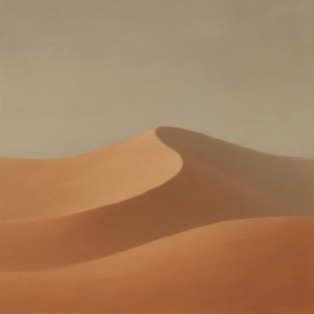 Muted Desert Dune Geometry No. 8 - Modern Fine Art Oil Painting - View 1