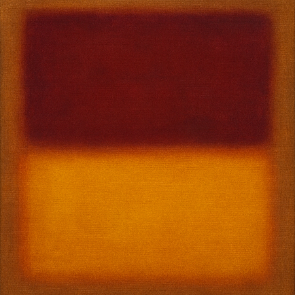 Crimson Burgundy & Saffron Gold Color Vibrations Oil Painting 100% Hand Painted Oil on Belgian Linen Canvas, Original Fine Art Wall Decor