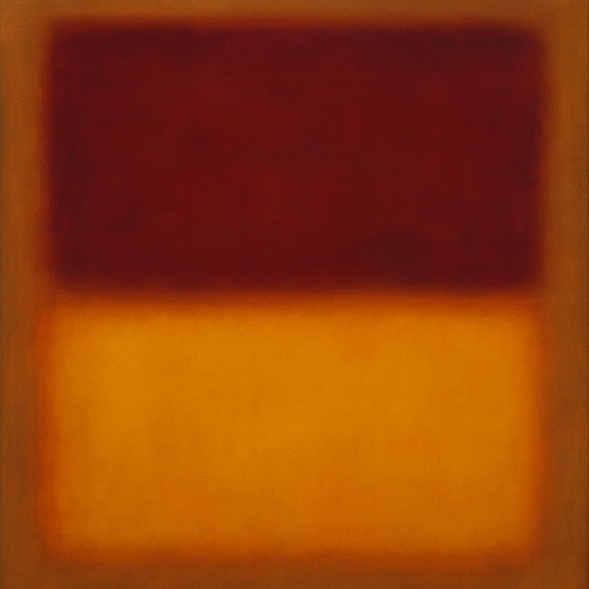 Crimson Burgundy & Saffron Gold Color Vibrations Oil Painting 100% Hand Painted Oil on Belgian Linen Canvas, Original Fine Art Wall Decor
