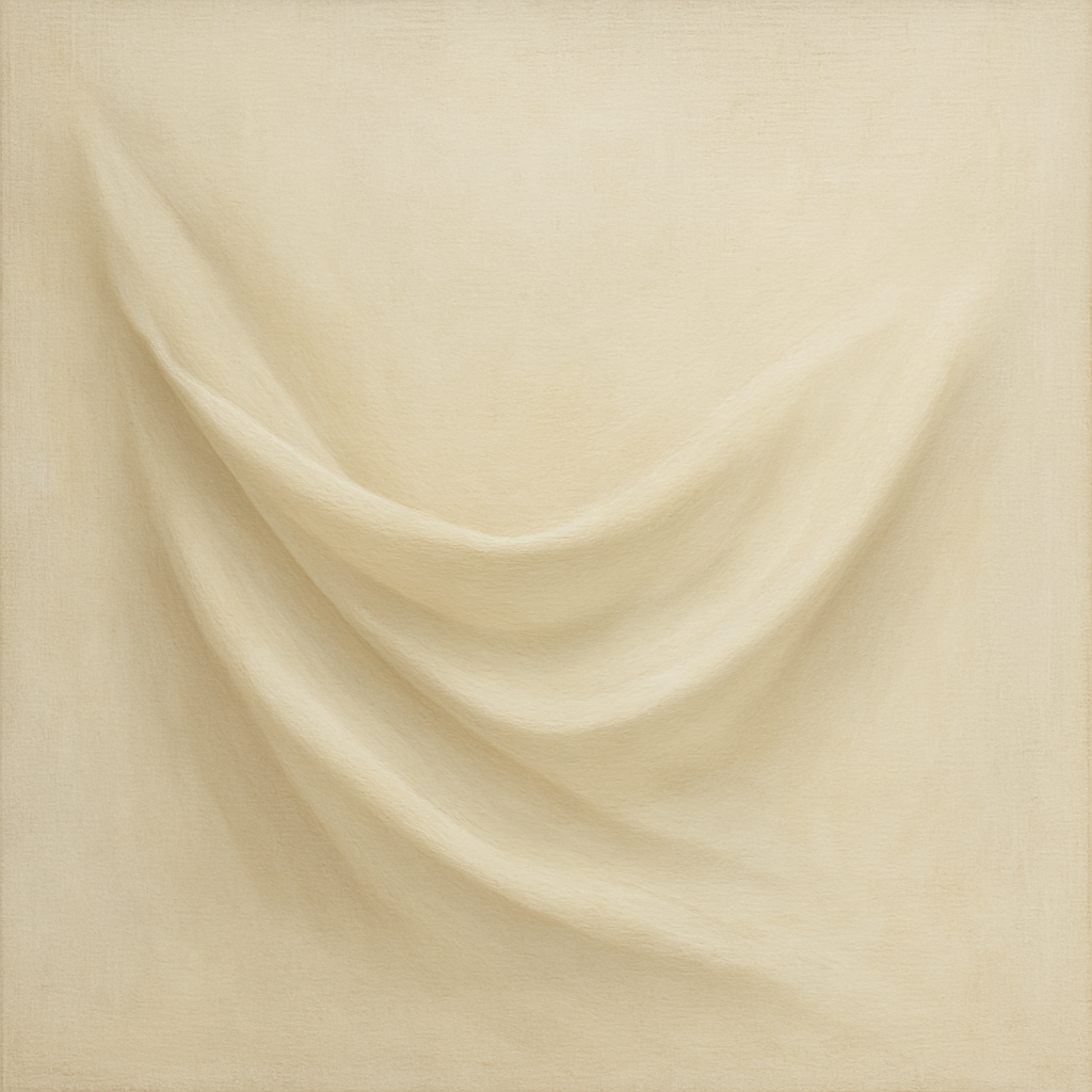 Alabaster Linen Texture Fold No. 4 - Modern Fine Art Oil Painting - View 1