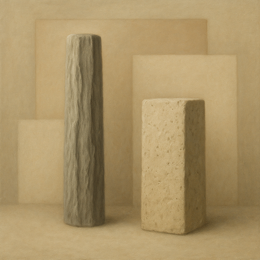 Driftwood Grey & Weathered Stone Monolith No. 20 Oil Painting 100% Hand Painted Oil on Belgian Linen Canvas, Original Fine Art Wall Decor
