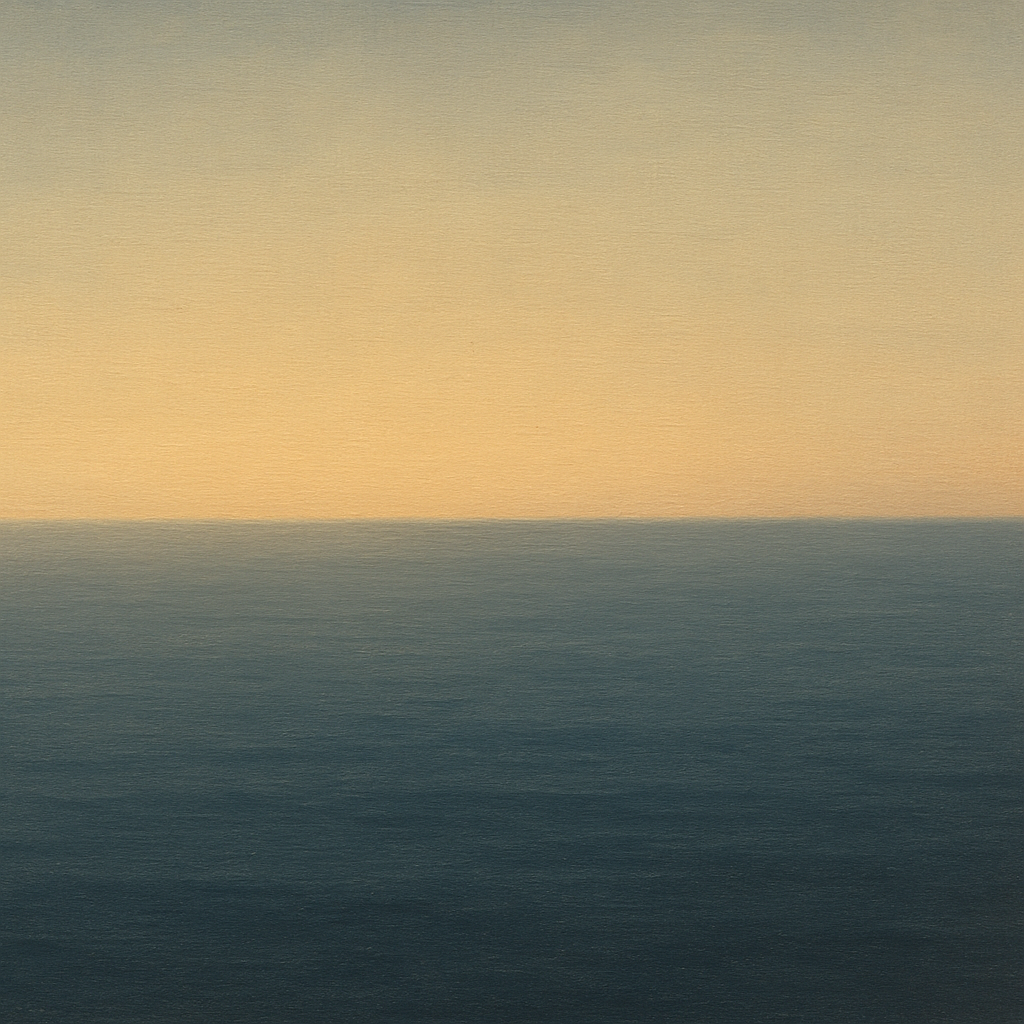 Mediterranean Dawn Horizon No. 6 - Modern Fine Art Oil Painting - View 1