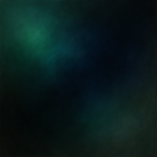 Emerald & Midnight Sapphire Sfumato Immersion No. 4 Oil Painting 100% Hand Painted Oil on Belgian Linen Canvas, Original Fine Art Wall Decor