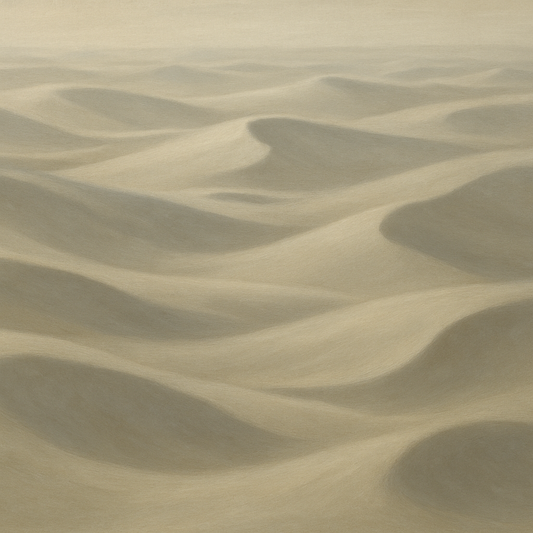 Monochrome Sand Dune Contours & Pale Slate No. 24 Oil Painting 100% Hand Painted Oil on Belgian Linen Canvas, Original Fine Art Wall Decor