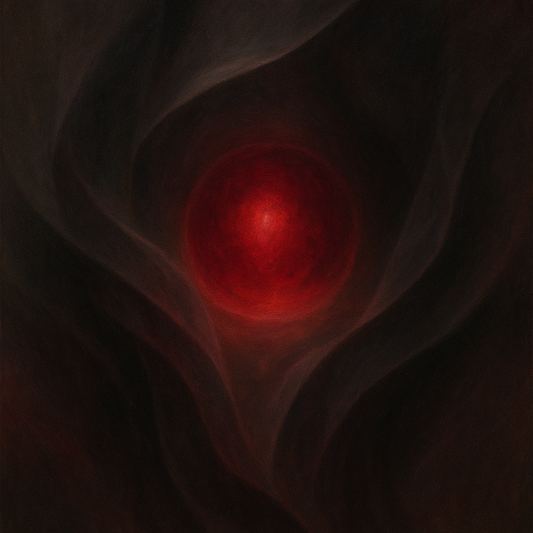 Smoky Ruby & Warm Obsidian Veils Oil Painting 100% Hand Painted Oil on Belgian Linen Canvas, Original Fine Art Wall Decor