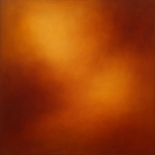 Deep Topaz & Spiced Terracotta Glow No. 14 Oil Painting - View 1
