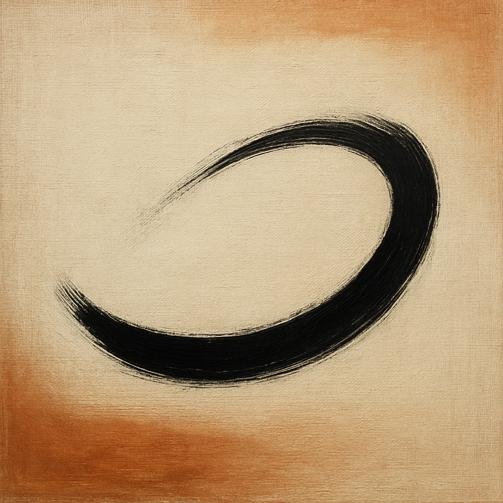 Monochrome Brushstroke Void No. 5 - Modern Fine Art Oil Painting - View 1