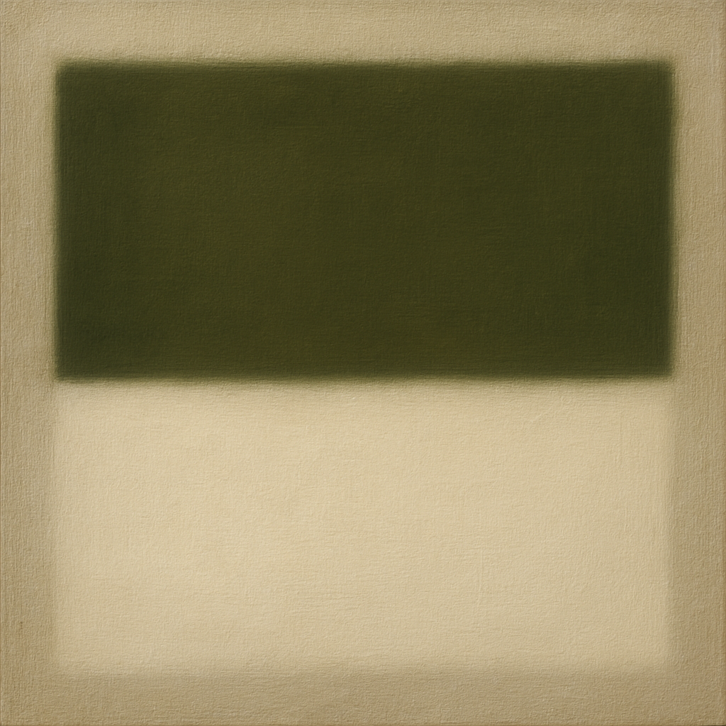 Sage Olive & Alabaster Balance No. 3 - Modern Fine Art Oil Painting - View 1