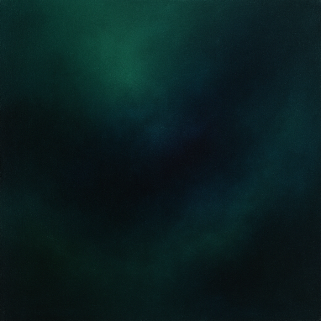 Emerald & Midnight Sapphire Sfumato Immersion No. 18 Oil Painting - View 1