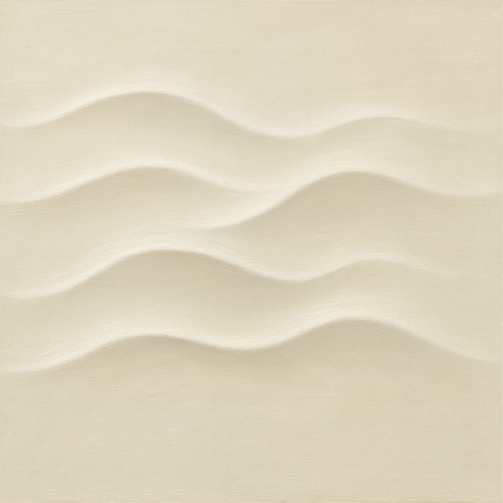 Monochrome Wave Relief No. 2 - Modern Fine Art Oil Painting - View 1