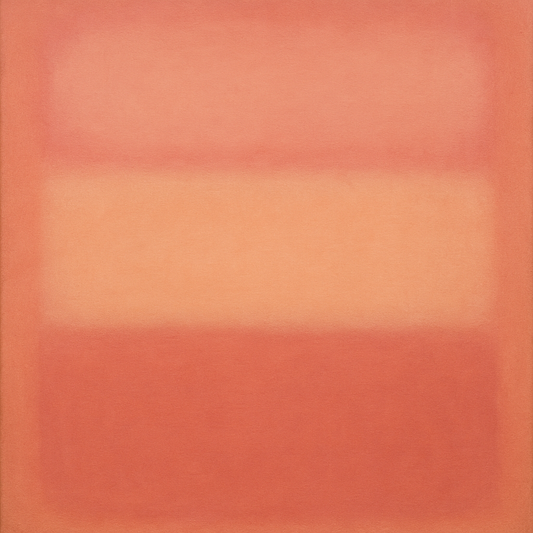 Blush Rose & Dusky Terracotta Ambient Glow No. 14 Oil Painting - View 1