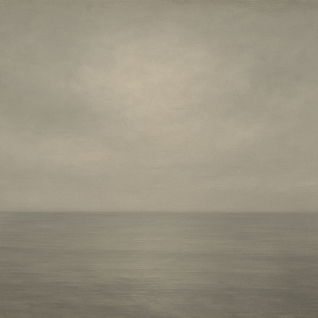 Monochrome Ocean Silence No. 5 - Modern Fine Art Oil Painting - View 1