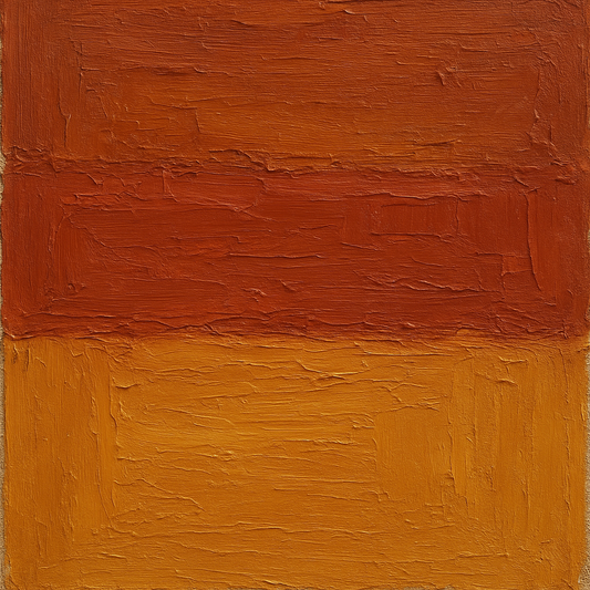 Sienna & Terracotta Strata Modern Abstract Oil Painting - 100% Hand-Painted Master Oil Painting