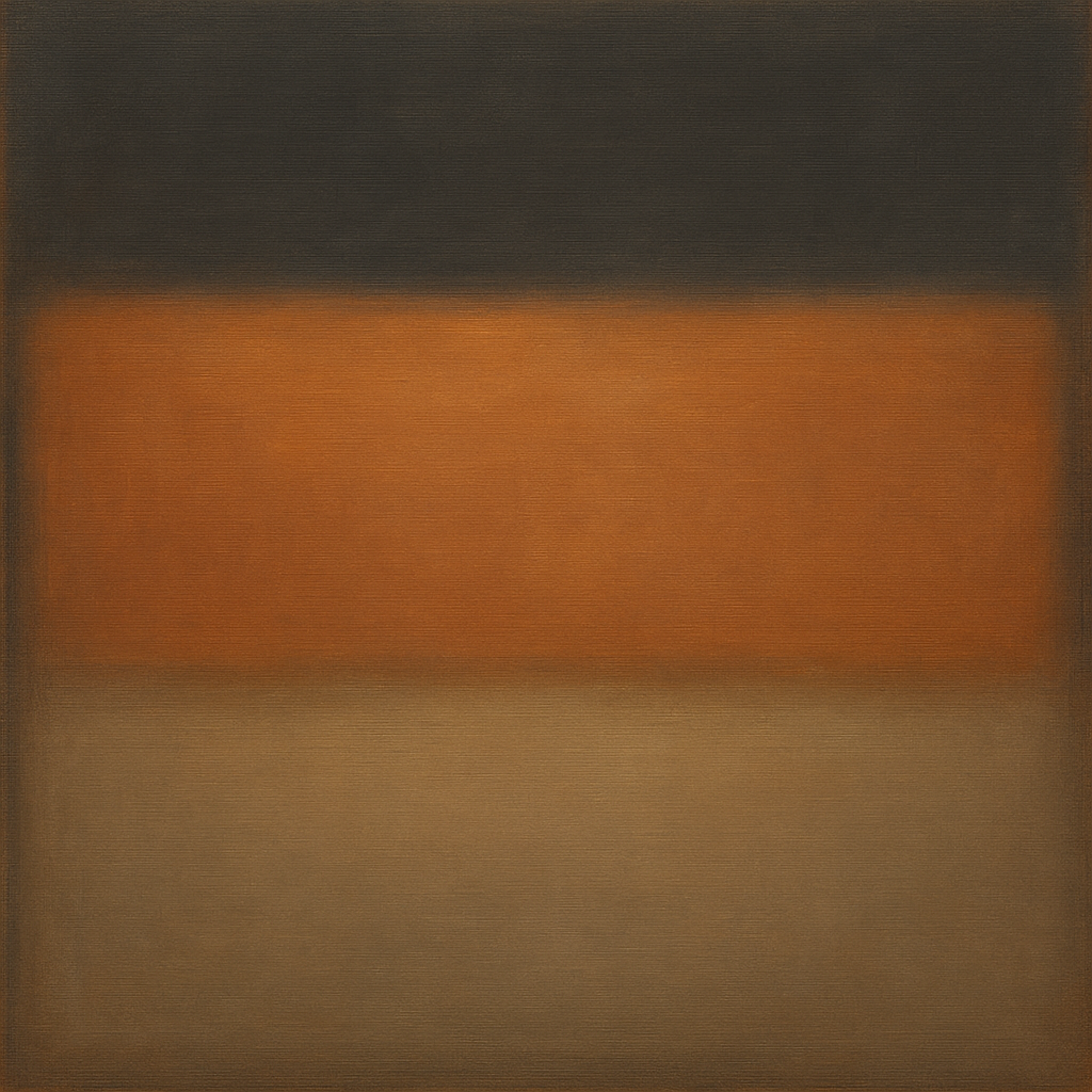 Charcoal Slate & Burnished Copper Horizon No. 27 Oil Painting 100% Hand Painted Oil on Belgian Linen Canvas, Original Fine Art Wall Decor