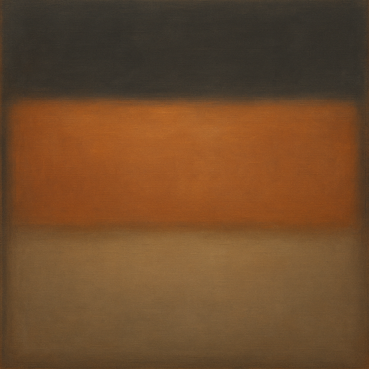 Charcoal Slate & Burnished Copper Horizon No. 27 Oil Painting 100% Hand Painted Oil on Belgian Linen Canvas, Original Fine Art Wall Decor