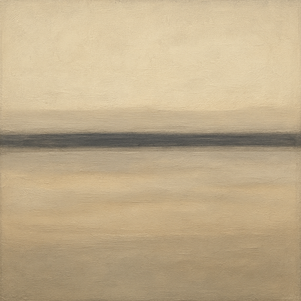 Raw Limestone Horizon & Washed Linen No. 13 Oil Painting 100% Hand Painted Oil on Belgian Linen Canvas, Original Fine Art Wall Decor
