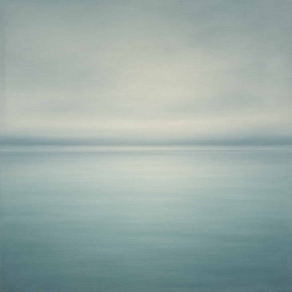 Glass Horizon over Quiet Arctic Waters No. 4 Oil Painting - View 1