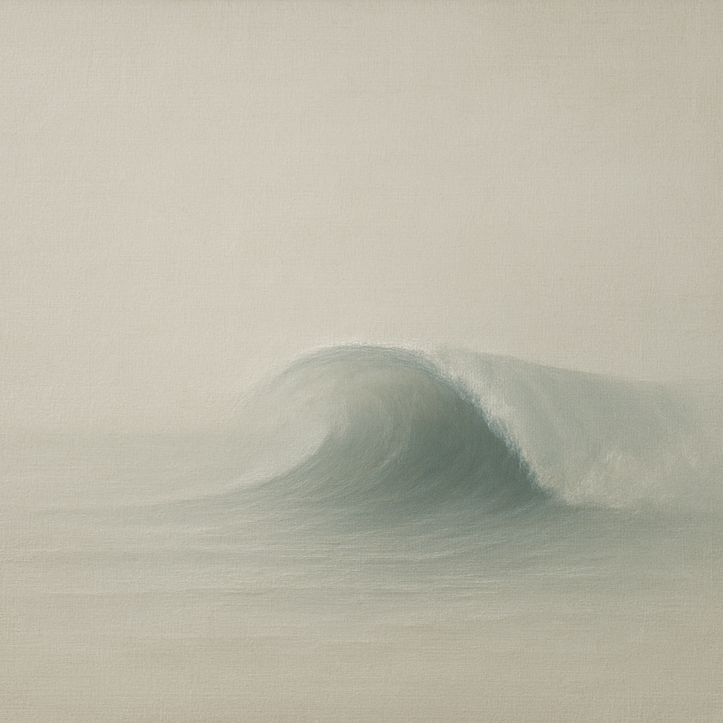 Single Wave Crest in Morning Light No. 4 - Modern Fine Art Oil Painting - View 1