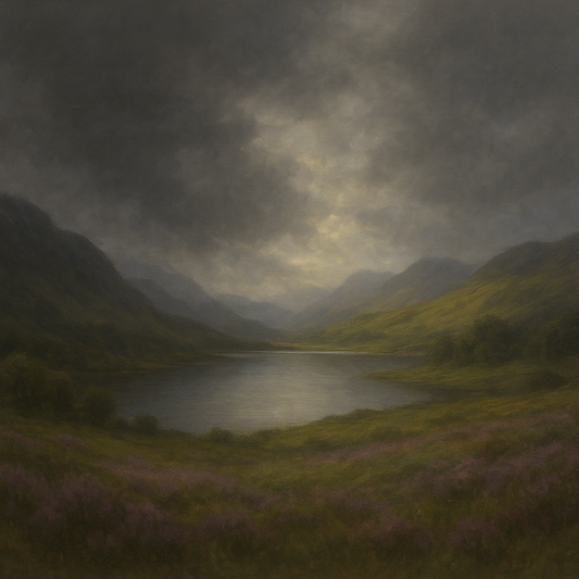 Highland Valley Storm Clearing Oil Painting 100% Hand Painted Oil on Belgian Linen Canvas, Original Fine Art Wall Decor