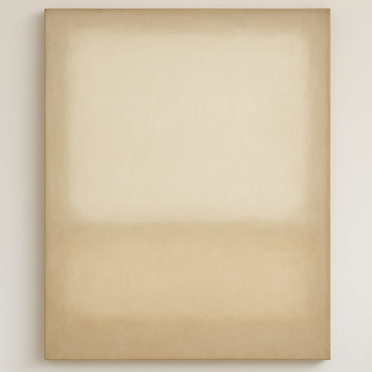 Oatmeal White & Pale Alabaster Monochrome Study No. 17 Oil Painting 100% Hand Painted Oil on Belgian Linen Canvas, Original Fine Art Wall Decor