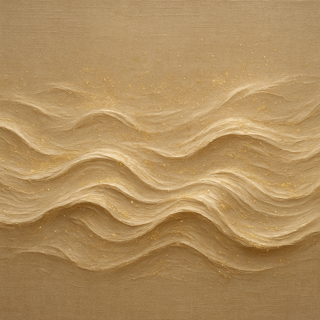 Champagne Wave & Gold Mist Luxury Oil Painting - 100% Hand-Painted Master Oil Painting