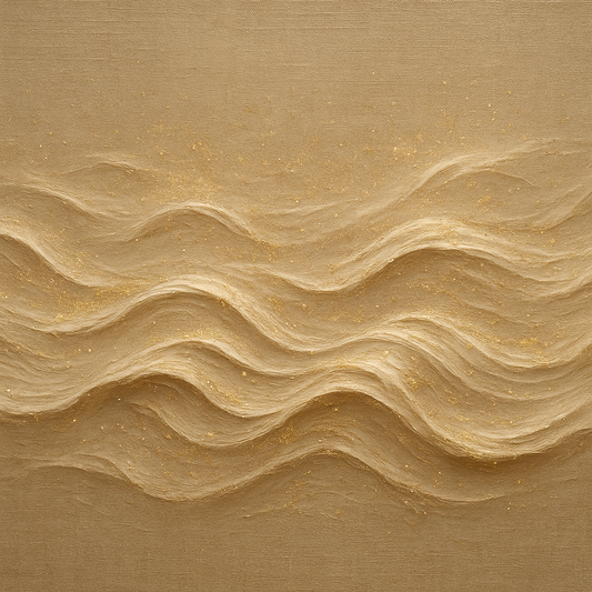 Champagne Wave & Gold Mist Luxury Oil Painting - 100% Hand-Painted Master Oil Painting